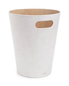 Umbra - Woodrow Trash Can - White/Natural